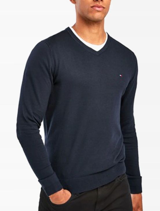 TOMMY HILFIGER GRANATOWY SWETER