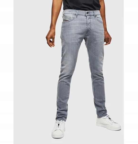 DIESEL SZARE MĘSKIE SPODNIE JEANS 34/30