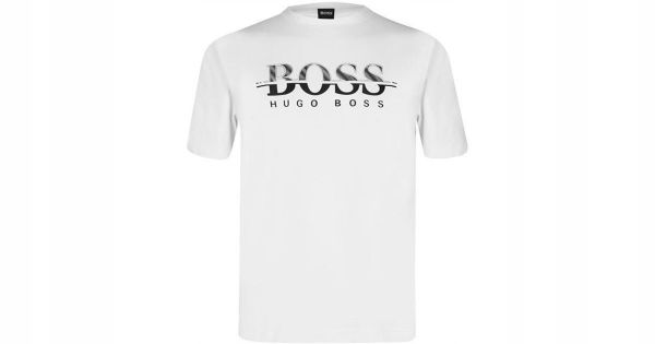 HUGO BOSS BIAŁY T-SHIRT MĘSKI Z LOGO XL