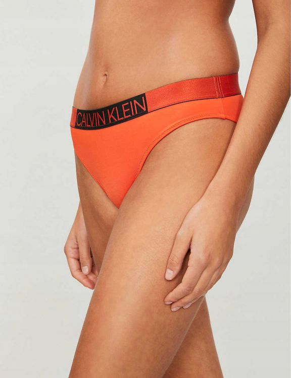 CALVIN KLEIN POMARAŃCZOWY DÓŁ OD KOSTIUMU Z LOGO_M