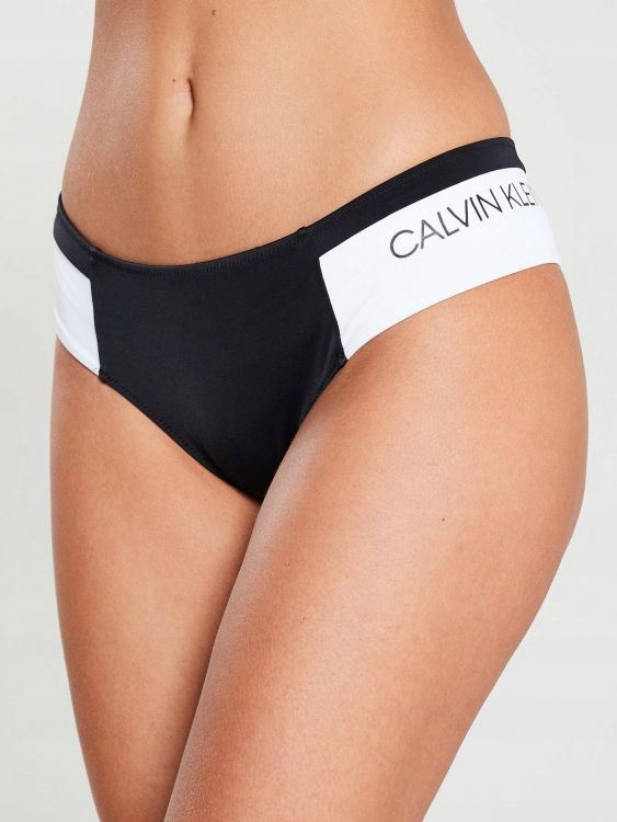 CALVIN KLEIN CZARNO- BIAŁY DÓŁ OD BIKINI