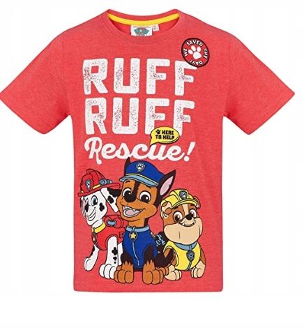 PAW PATROL CZERWONY T-SHIRT