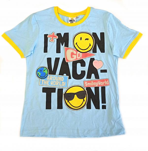 SMILEY WORLD T-SHIRT Z NADRUKIEM