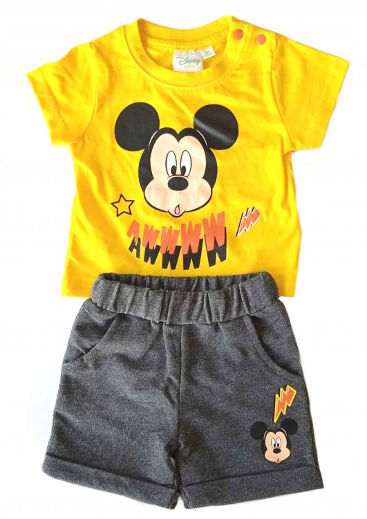 MICKEY MOUSE T-SHRT ZE SPODENKAMI ZESTAW 62