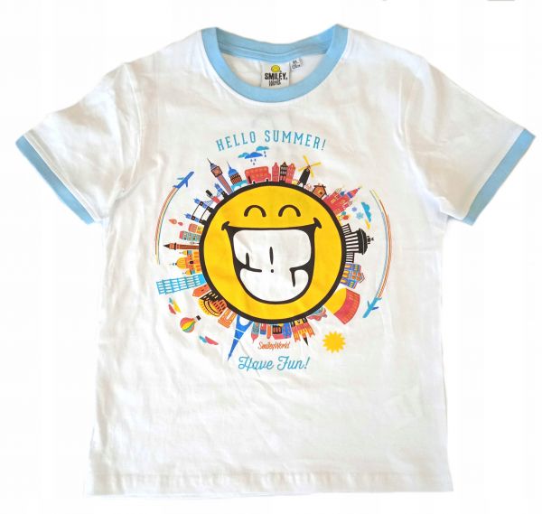 SMILE WORLD T-SHIRT Z NADRUKIEM