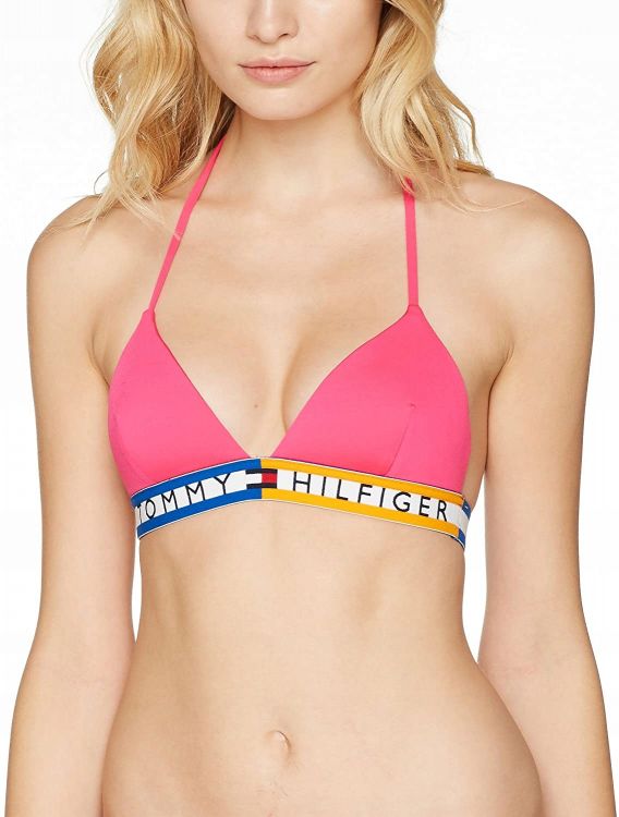 TOMMY HILFIGER GÓRA OD BIKINI Z LOGO S