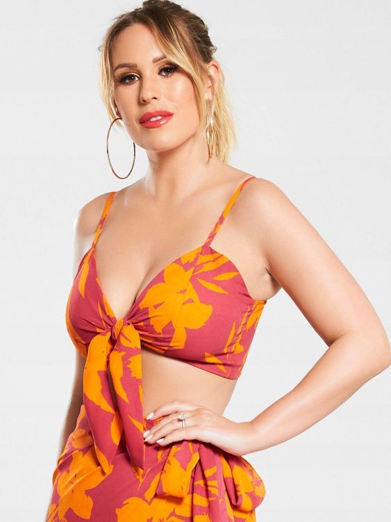 KATE WRIGHT TOP Z BIKINI W KWIATY   36