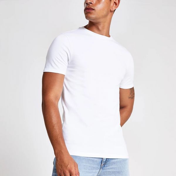 RIVER ISLAND BIAŁY T-SHIRT MĘSKI   XL