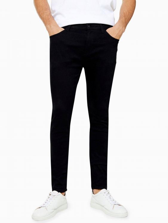 TOPMAN CZARNE MĘSKIE SPODNIE SKINNY 