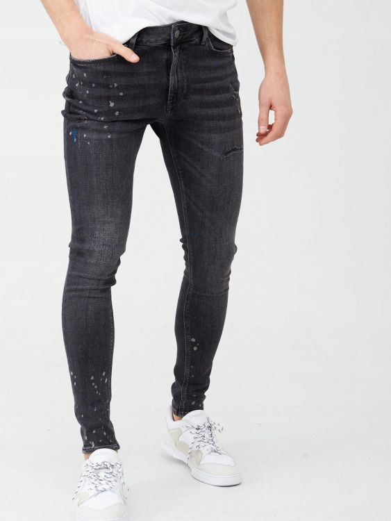 RIVER ISLAND CZARNE SPODNIE JEANSOWE 