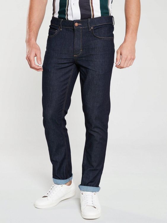 RIVER ISLAND GRANATOWE JEANSY MĘSKIE   32/34