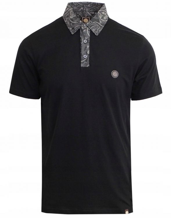 PRETTY GREEN CZARNA KOSZULKA POLO   S