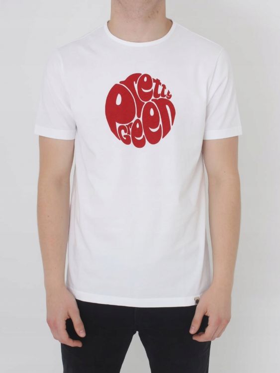 PRETTY GREEN BIAŁY T-SHIRT Z LOGO   XL