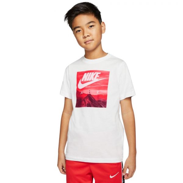 NIKE BIAŁY T-SHIRT DZIECIECY Z NADRUKIEM