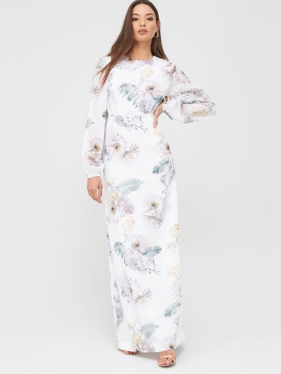 TED BAKER SUKIENKA MAXI W KWIATOWY PRINT  42