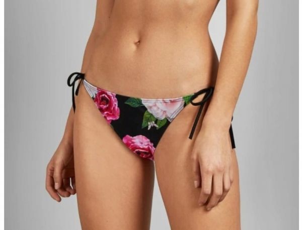 TED BAKER WIĄZANY DÓŁ OD BIKINI W KWIATY  S