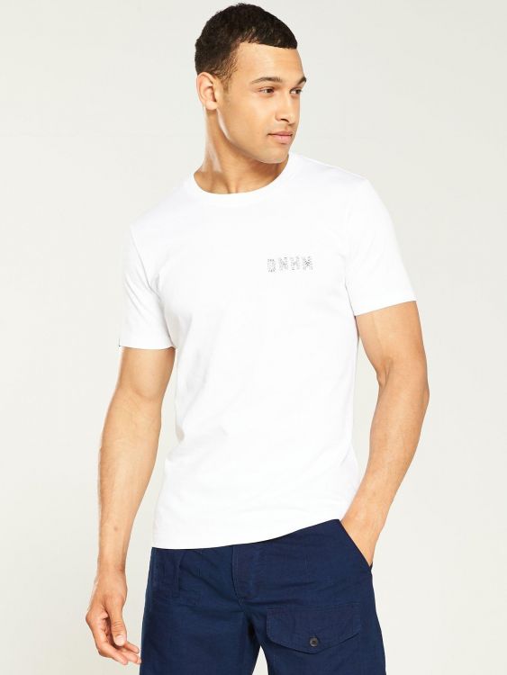 DENHAM T-SHIRT Z HAFTOWANYM LOGO  M