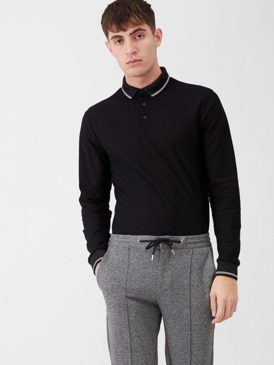 RIVER ISLAND POLO MĘSKIE Z DŁUGIM RĘKAWEM  XS