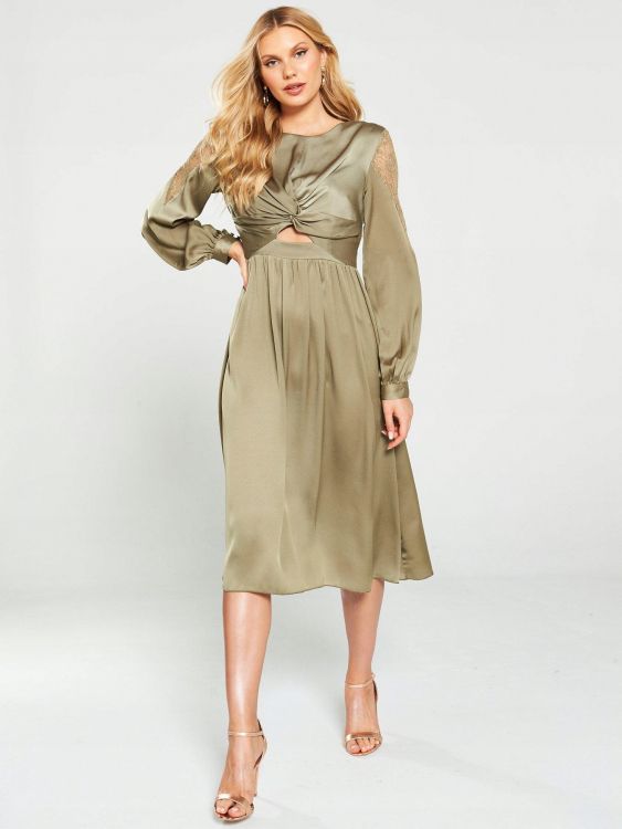 LITTLE MISTRESS KHAKI MIDI SUKIENKA