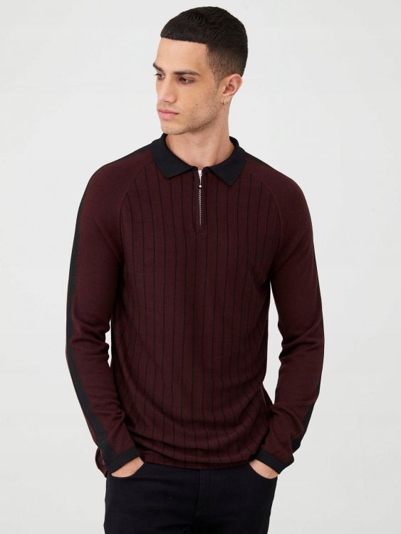 RIVER ISLAND BLUZKA POLO Z DŁUGIM RĘKAWEM