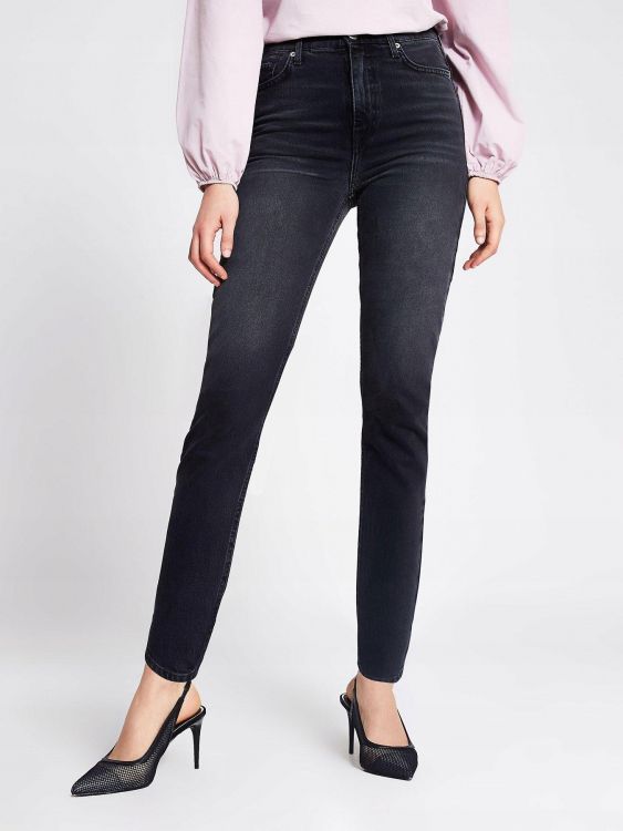 RIVER ISLAND DAMSKIE CZARNE JEANSY SKINNY