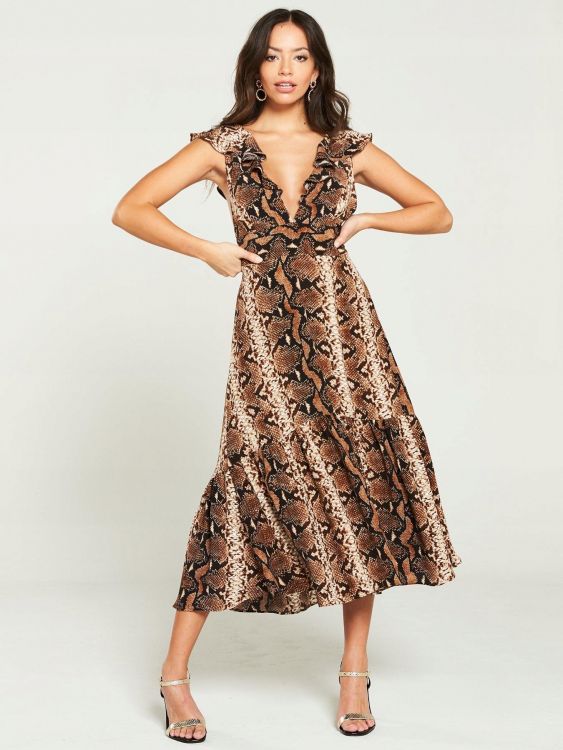 RIVER ISLAND MIDI SUKIENKA SNAKE PRINT