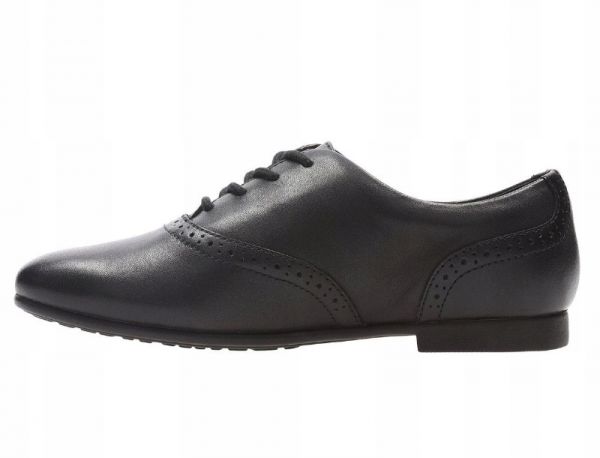 CLARKS CZARNE ELEGANCKIE PÓŁBUTY  32,5