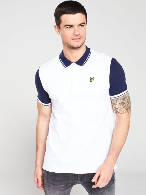 LYLE & SCOTT BIAŁA KOSZULKA POLO Z LOGO