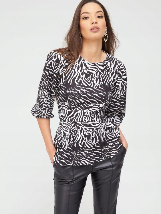 RIVER ISLAND BLUZKA DAMSKA W ZWIERZĘCY PRINT